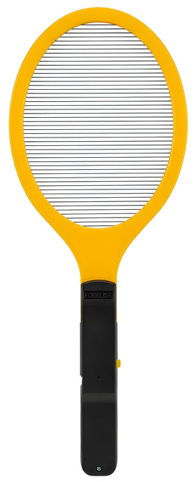 FOBELISK electric fly swatter held in hand for quick indoor zap