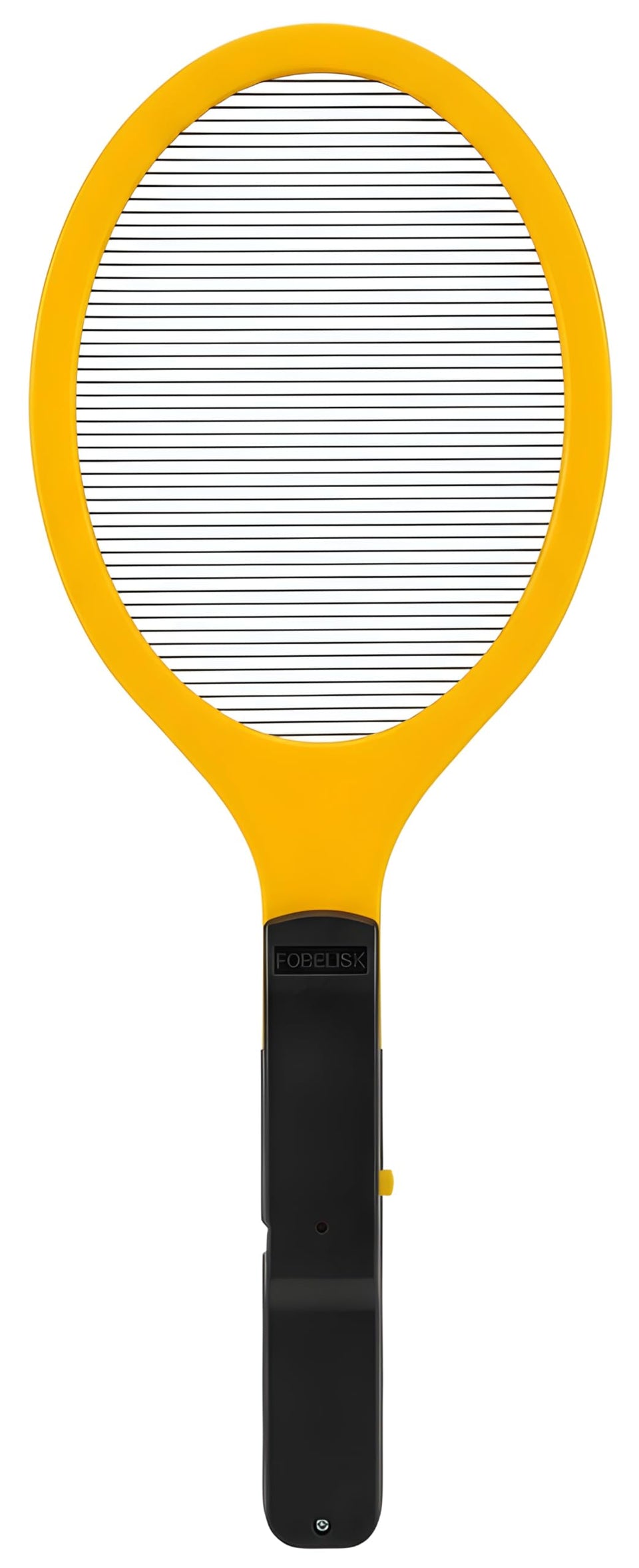 FOBELISK electric fly swatter held in hand for quick indoor zap