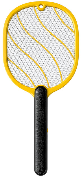 FOBELISK Electric Fly Swatter front view with 3-layer mesh for safe pest control.