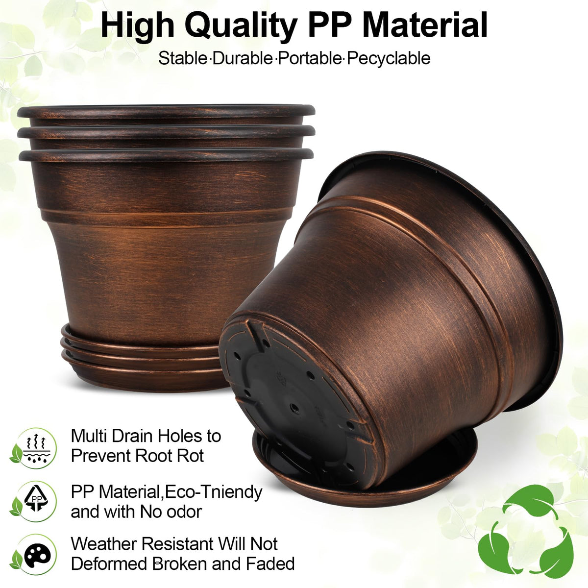 Fodetyff resin copper planter suitable for indoor or outdoor use