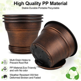 Fodetyff resin copper planter suitable for indoor or outdoor use