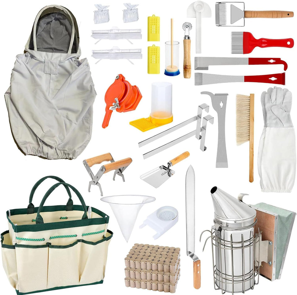 FodManTakin tote bag keeps beekeeping tools organized for efficient hive work