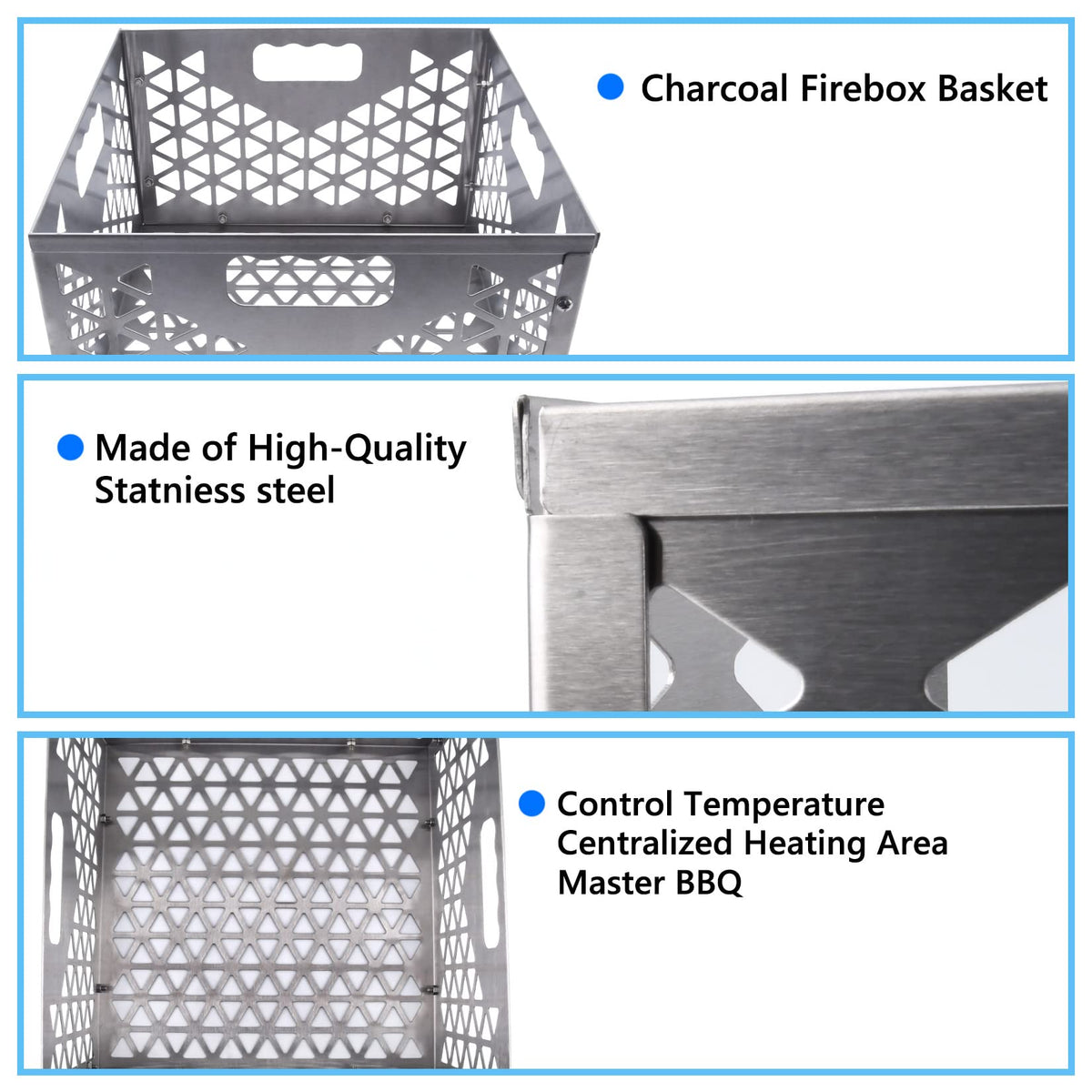 Foedo firebox basket detached for quick removal and easy cleanup.