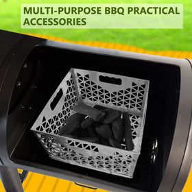 Foedo stainless steel firebox basket compatible with Oklahoma Joe Highland.