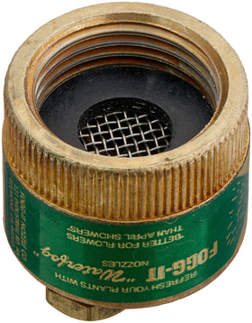 The Fogg-It Nozzle solid brass misting head provides durable outdoor watering.
