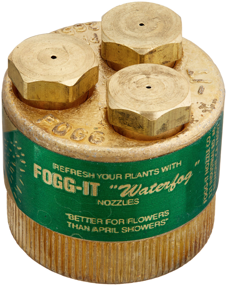The Fogg-It Nozzle delivers a three-jet conical mist for delicate plants.