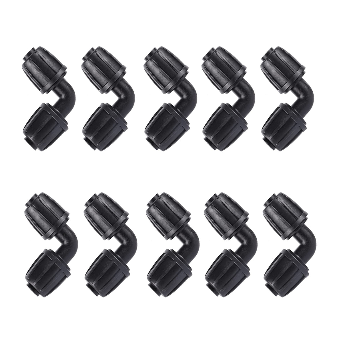 fogwowo 1/2-inch elbow barbed connector for drip tubing, leak-free garden connections.