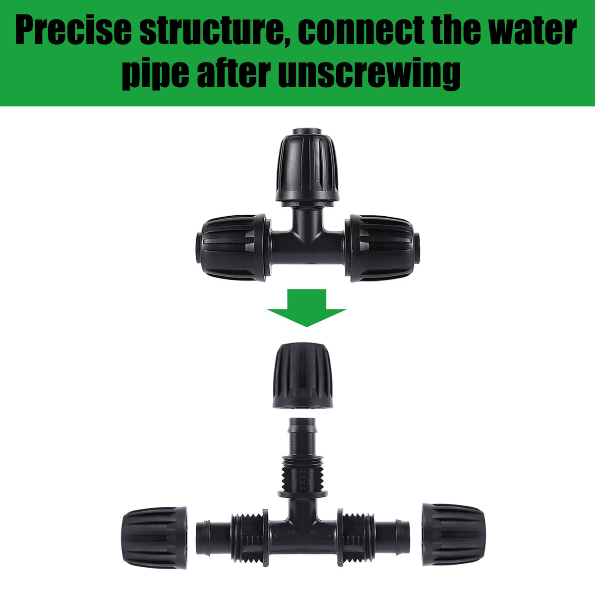 FOGWOWO barbed fittings assembly shows durable irrigation connections