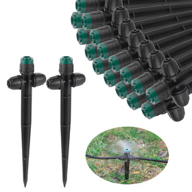 FOGWOWO drip emitter front view demonstrates adjustable flow for precise watering