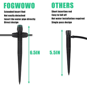 FOGWOWO emitter tubing connection demonstrates quick, leak-proof setup