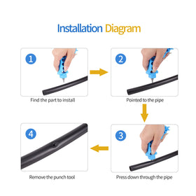 FOGWOWO drip irrigation assembly demonstrates quick, clean setup for garden beds