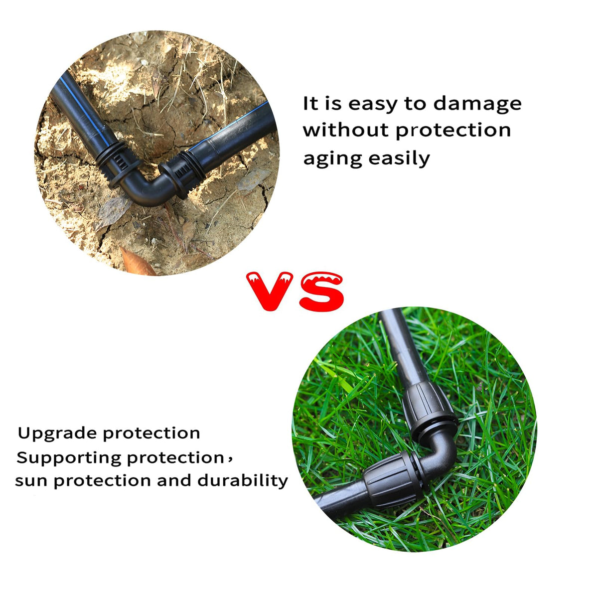 fogwowo durable drip system elbow connection for long-term use.