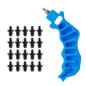 FOGWOWO hole punch in action creates precise holes for drip tubing