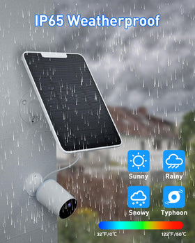 fohoa Nest Cam solar panel with 360° wall mount optimizes sun exposure