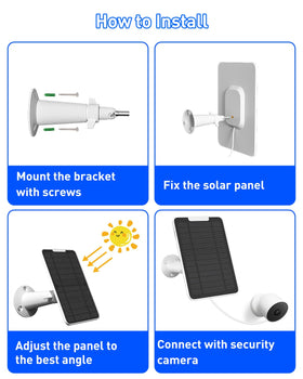 fohoa Solar panel installation kit for Nest Cam includes mounts and screws