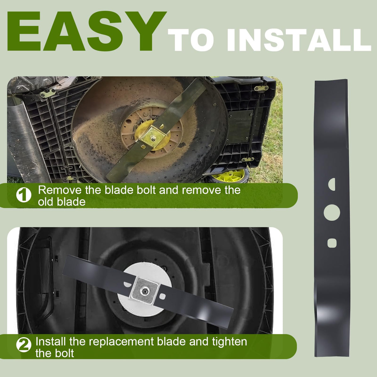 Foifatt blade maintains sharpness for reliable lawn maintenance.