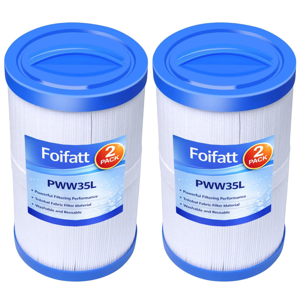 Foifatt PWW35L filter cartridge for hot tubs improves water clarity