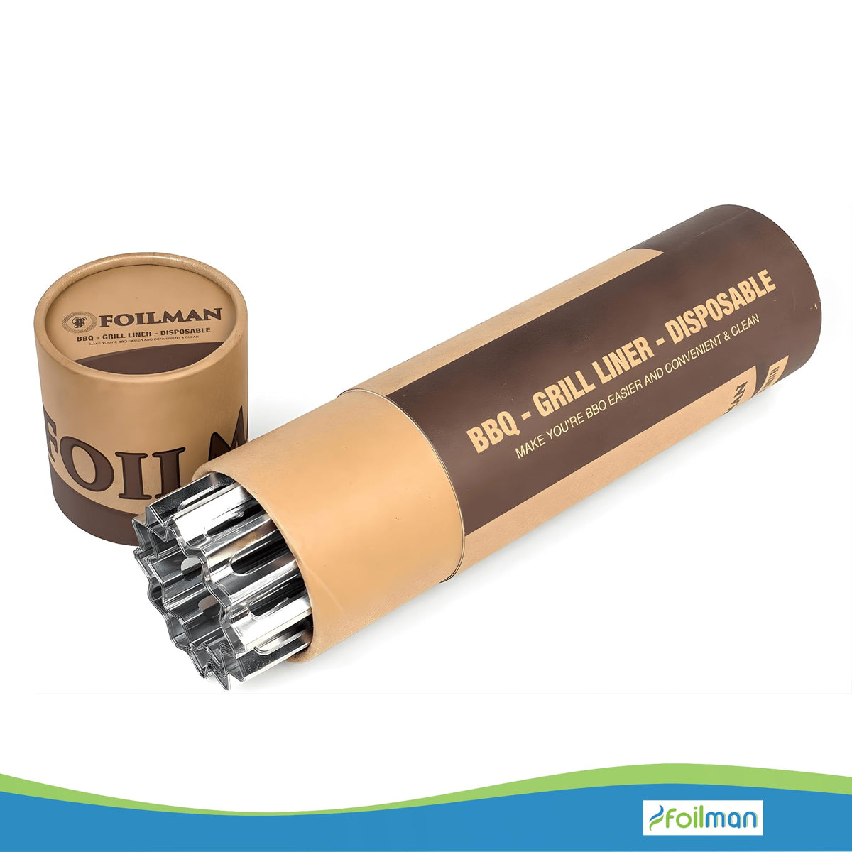 Foilman 12x20 disposable liner keeps BBQ clean for quick post-use cleanup