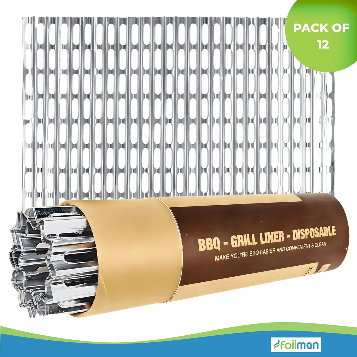 Foilman grill liner pack of 12 suitable for large gatherings and catering