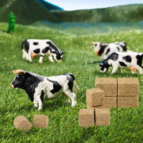 FOIMAS rectangular hay bale pair adds quaint farm charm to mini worlds
