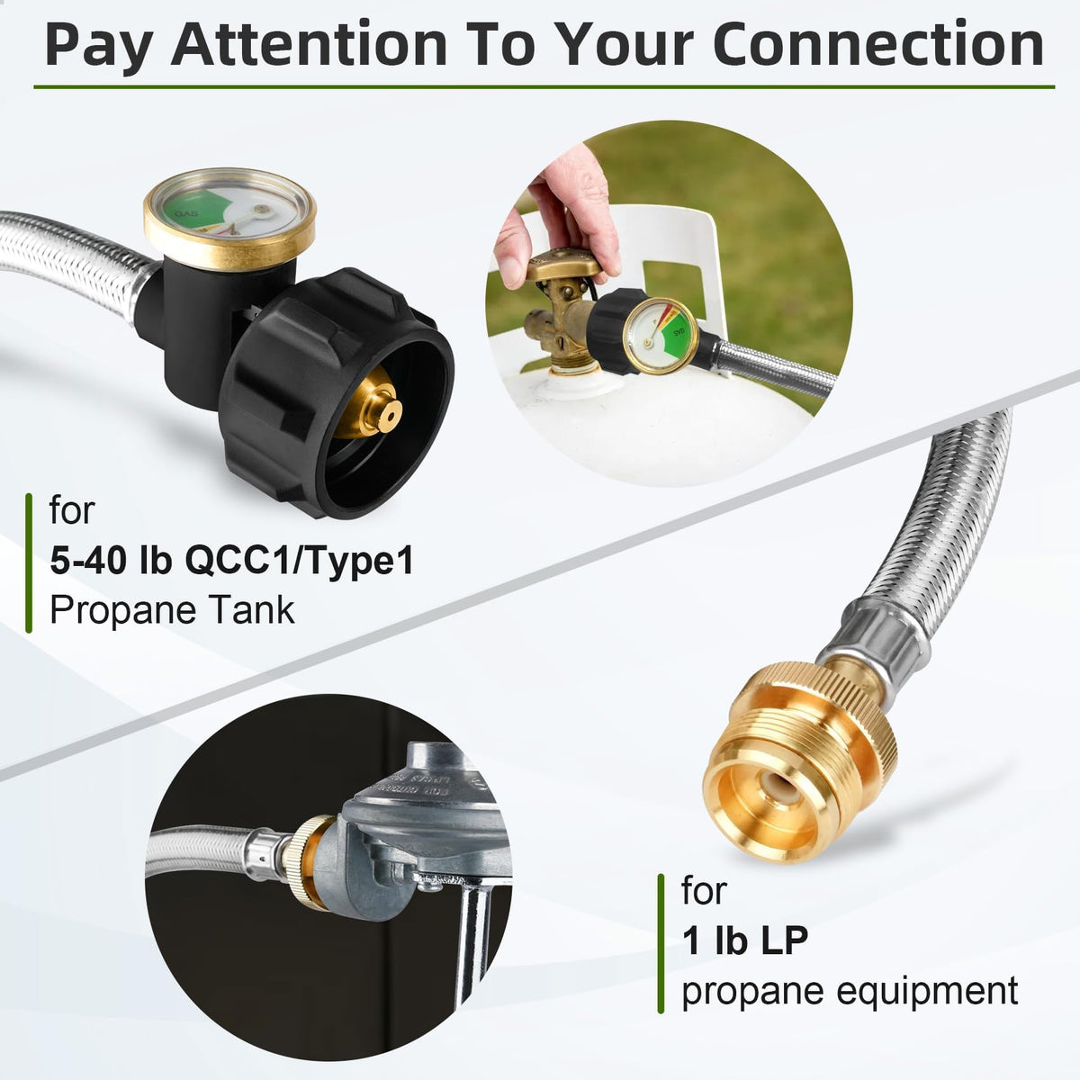 Foinwer stainless braided hose resists weather for outdoor use