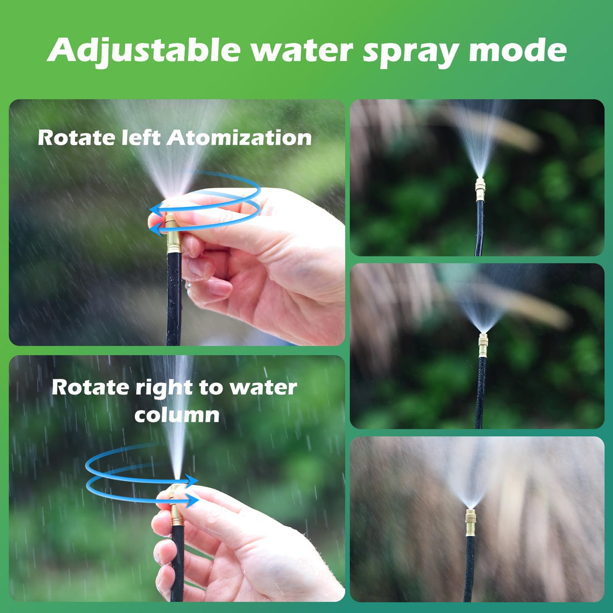 FOKATY brass nozzles and 0.5in tees prevent leaks.