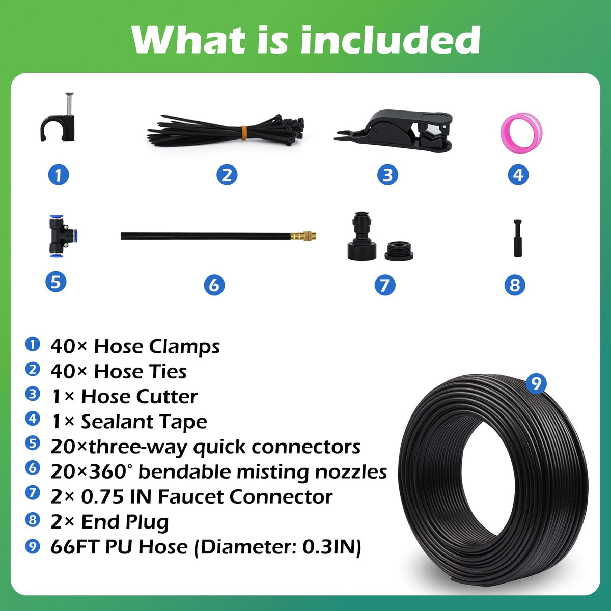 FOKATY included water filter adapters block impurities.