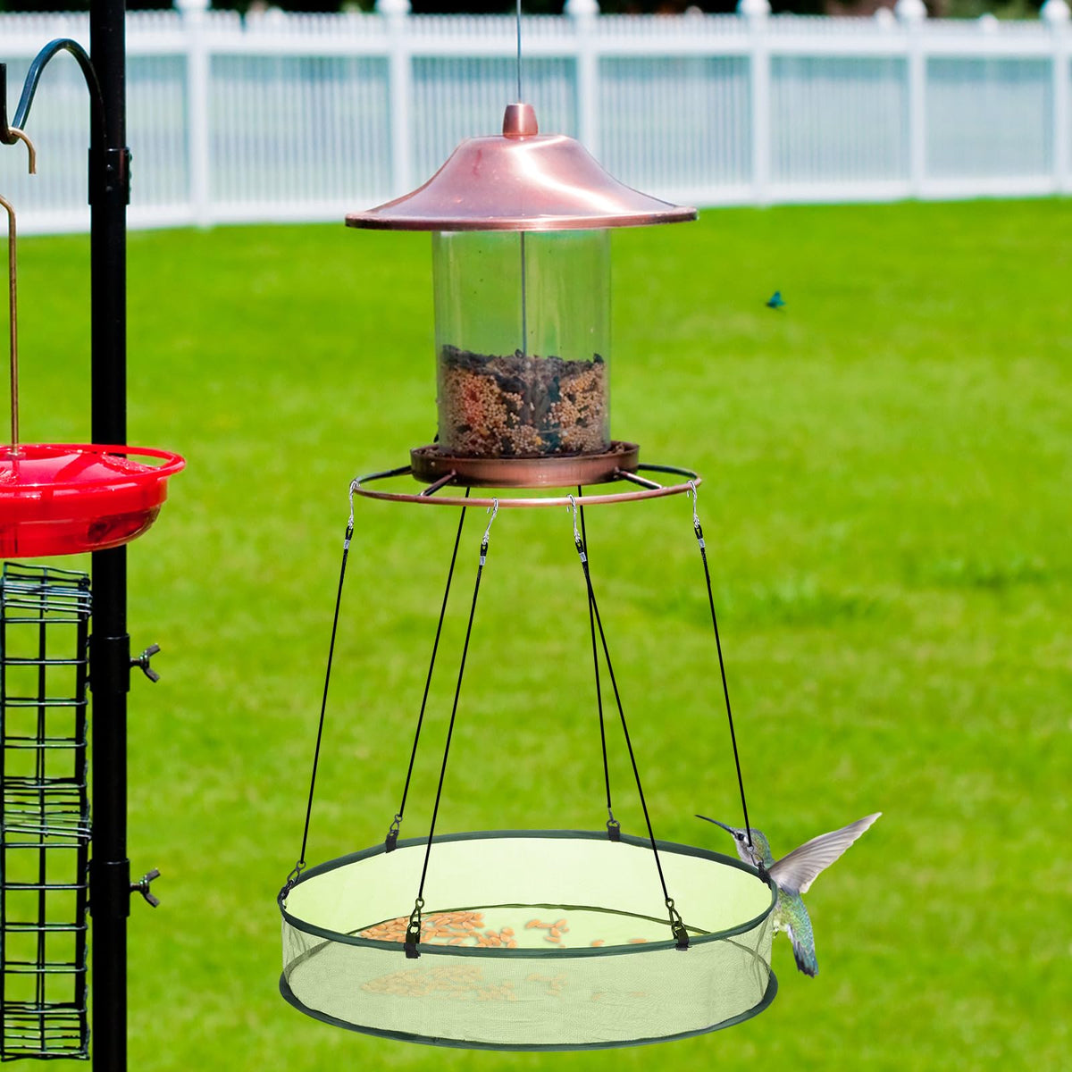 FoldTier outdoor bird feeding accessory promotes communal feeding in gardens.