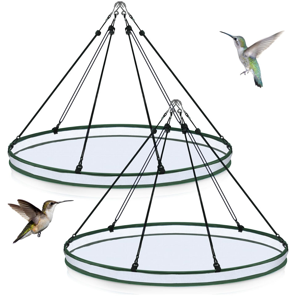 FoldTier seed catcher hoop 30-inch assembly for easy backyard bird feeding.