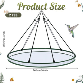 FoldTier two-pack hanging hoops demonstrate quick outdoor installation for multiple feeding stations.