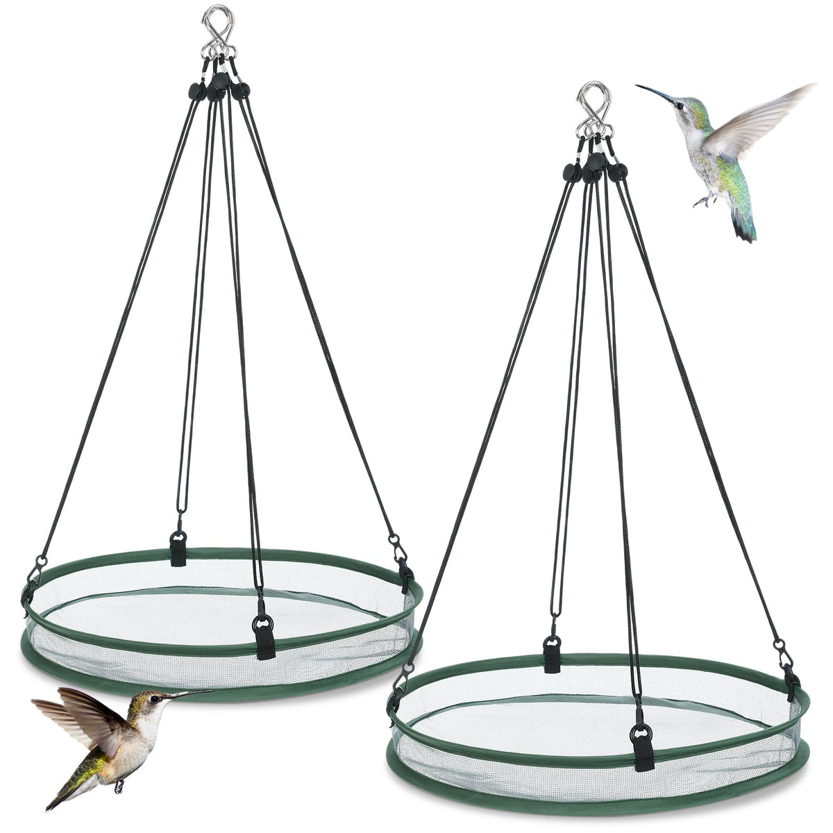 FoldTier two-piece seed catcher hoop, 16-inch frame, durable for outdoor feeding.