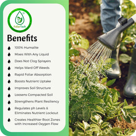 FoliarTech Humic Acid Lawn Fertilizer compacted-soil remedy improves soil permeability