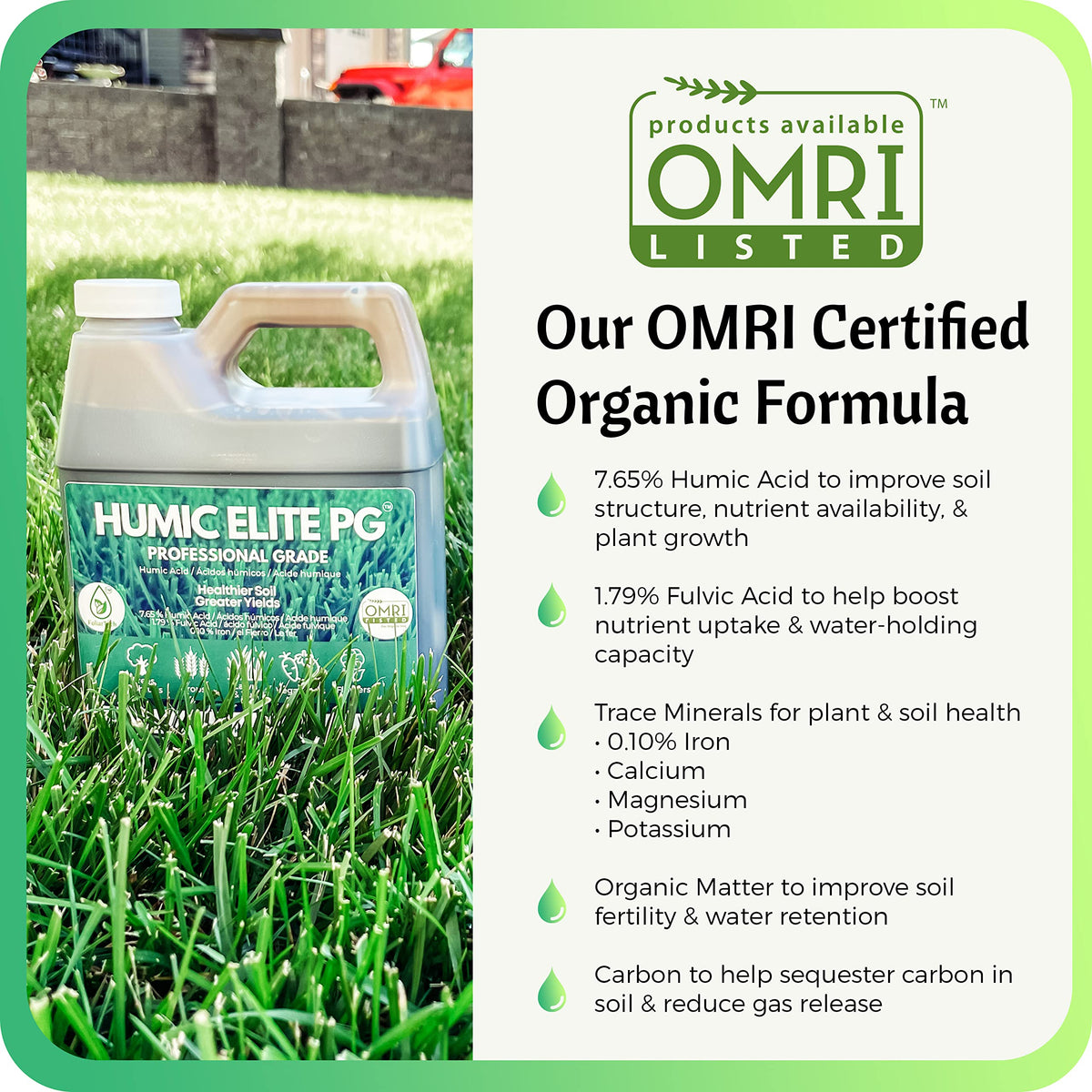 FoliarTech Humic Acid Lawn Fertilizer root development supports stronger root zones for better uptake