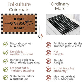 Folkulture welcome mat is suitable for indoor and outdoor entrances.