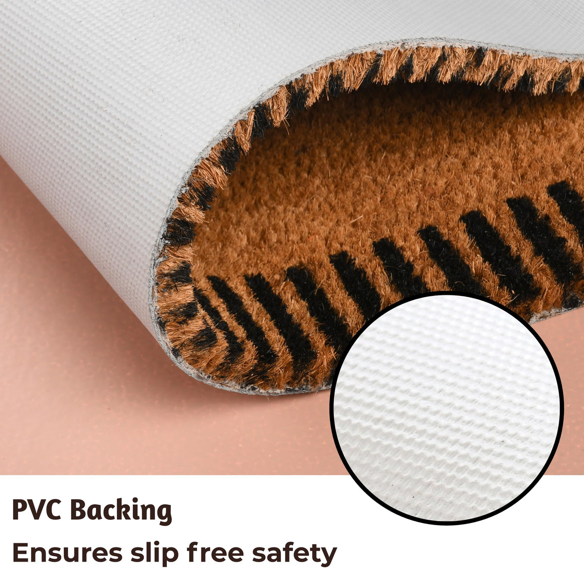 Folkulture Welcome Matt Outdoor anti-slip backing ensures safety and stability