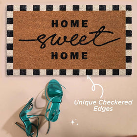 Folkulture eco-friendly door mat offers easy cleaning and quick maintenance.