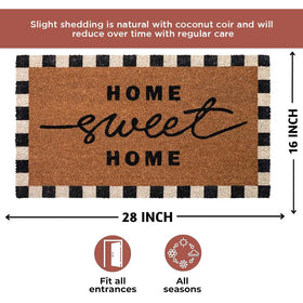 Folkulture Welcome Mat Outdoor entry with eco-friendly fibers adds stylish curb appeal.
