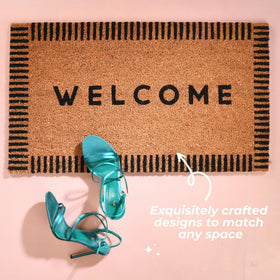 Folkulture Welcome Matt Outdoor porch decor enhancing curb appeal