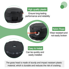 Follde SRM-225 Speed Feed 400 trimmer head emphasizes metal and impact-resistant plastic for long life.