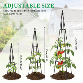 FOLLOOK adjustable cross arms provide stable support for cucumbers and tomatoes.