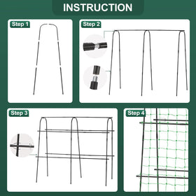 Follook trellis keeps fruit elevated for easy harvest and air circulation.