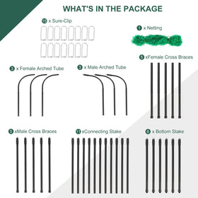 Follook cucumber trellis shown in a garden setting suitable for vegetables and flowers.