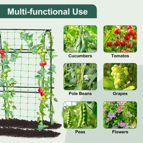 FOLLOOK garden cucumber trellis assembly setup shows tool-free installation.