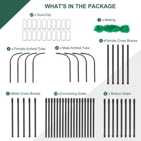 FOLLOOK garden cucumber trellis U-shaped arch design ideal for compact beds.
