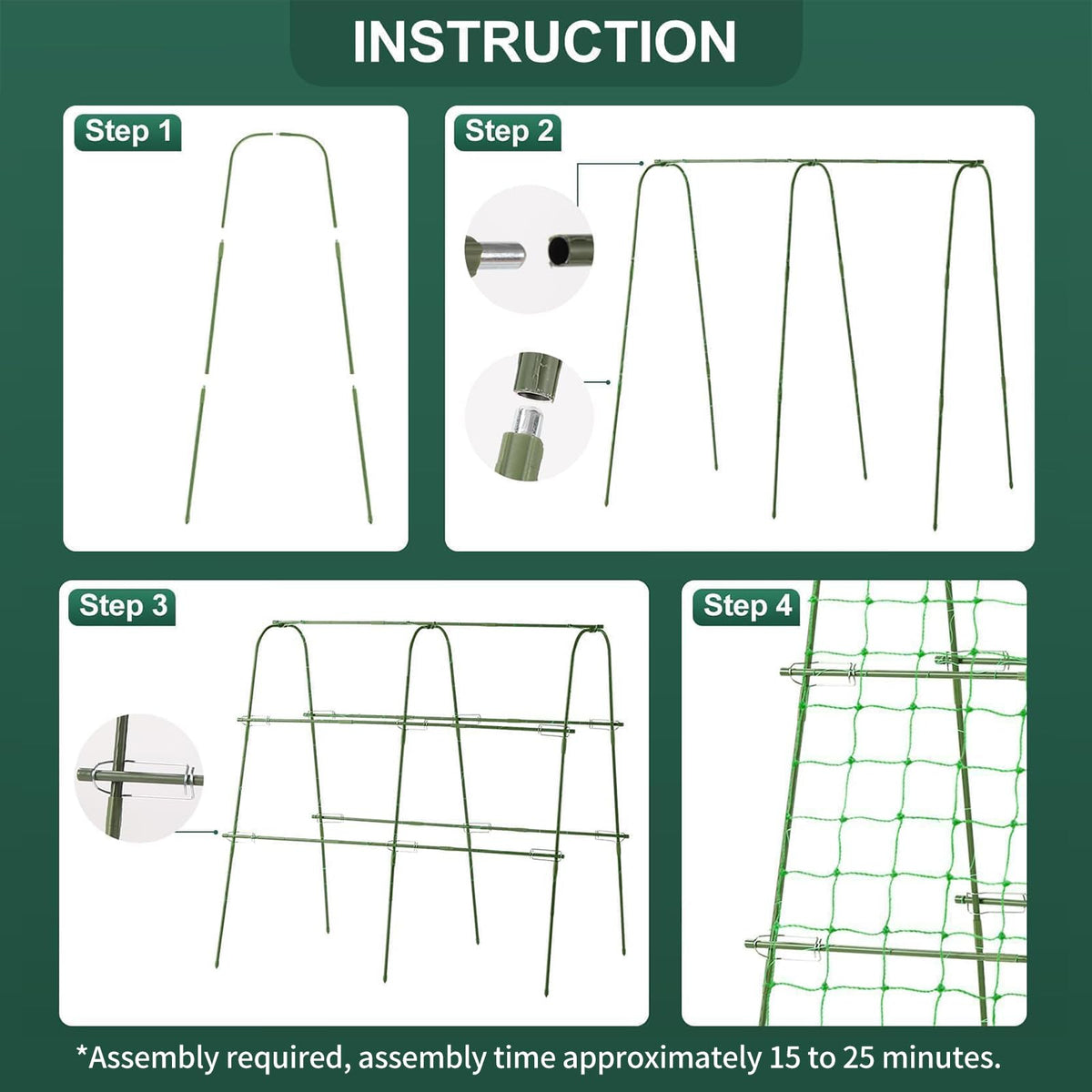 FOLLOOK netted cucumber tunnel aids visible harvest and air flow