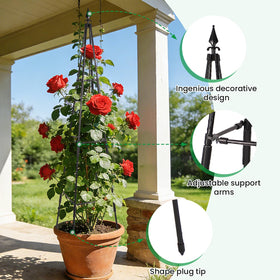 FOLLOOK poly-coated steel frame resists weather for long-term outdoor use.