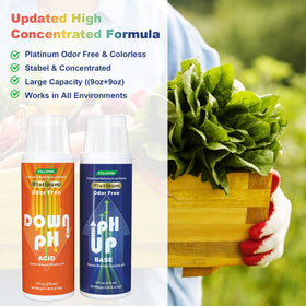 Followin pH Down bottle pour enables precise lowering of pH in soil gardens.