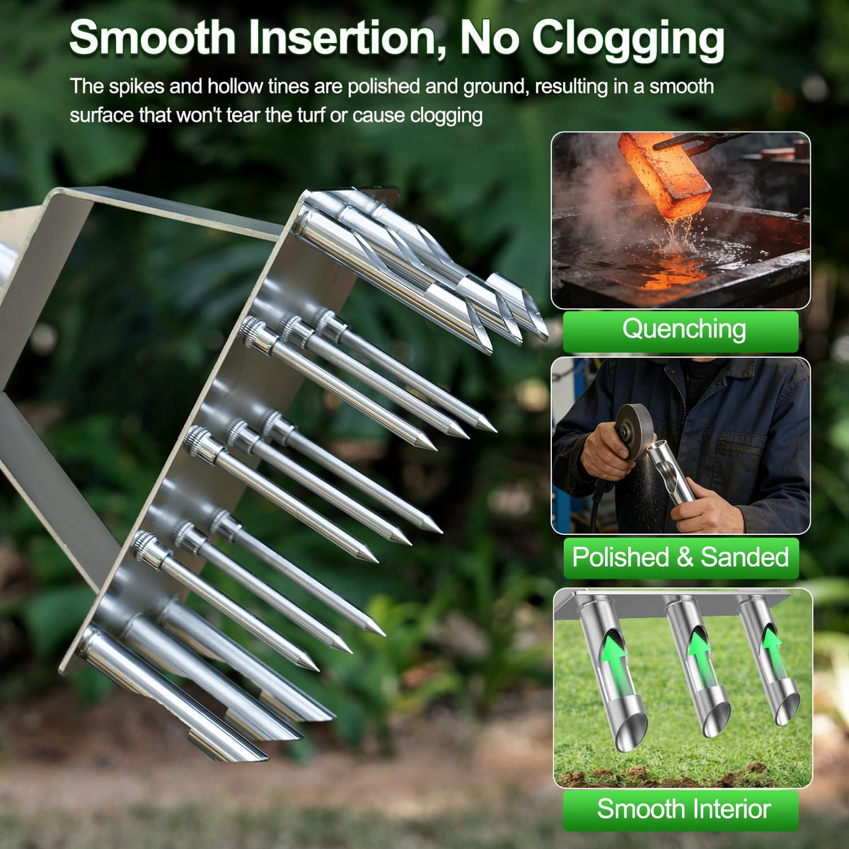 Fologtoo preassembled lawn aerator setup for fast, tool-free use.