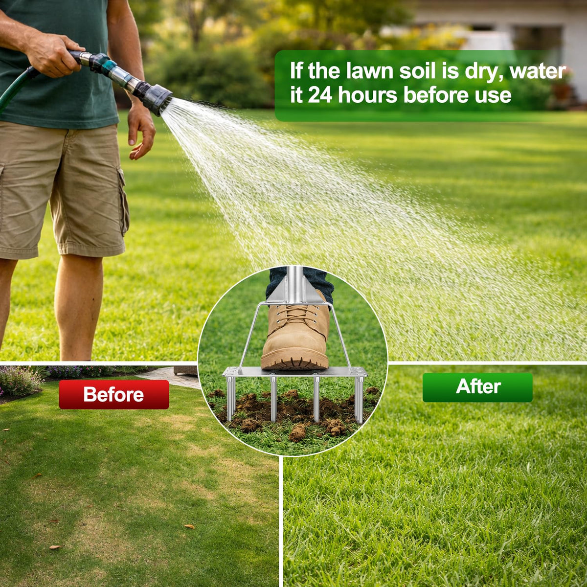 Fologtoo ideal for small to medium lawns and patch repairs.