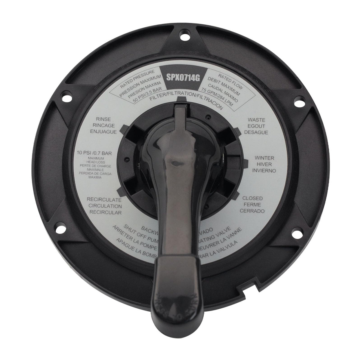 folosem SPX0714BA handle assembly view for easy replacement on multiport valves